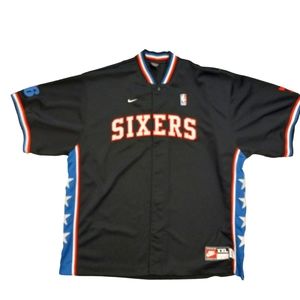Nike Philadelphia 76ers Warm Up Snap Up Shirt Philadelphia 77 Mens 2XL; NBA
